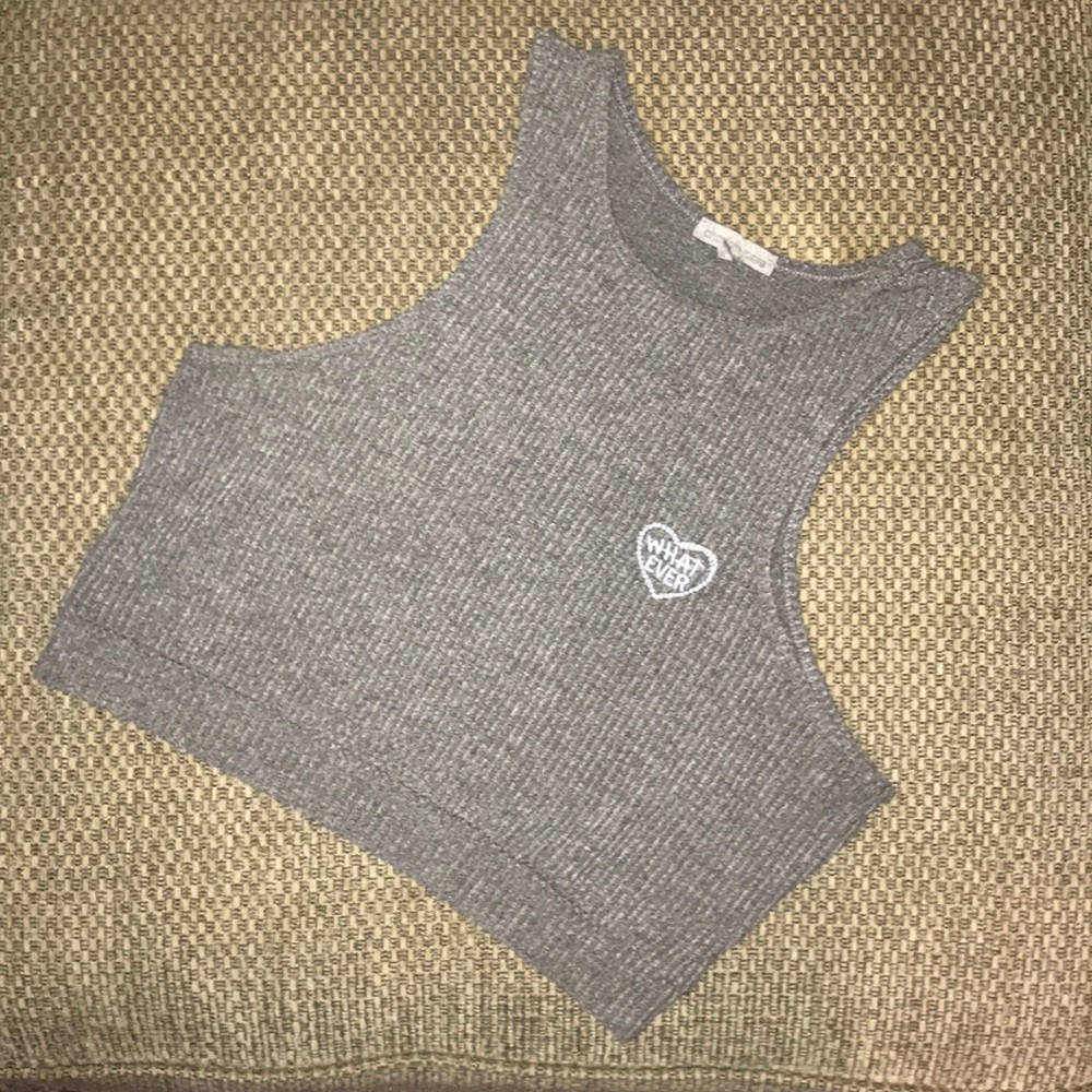 ⚫️“whatever” halter crop top size medium⚫️